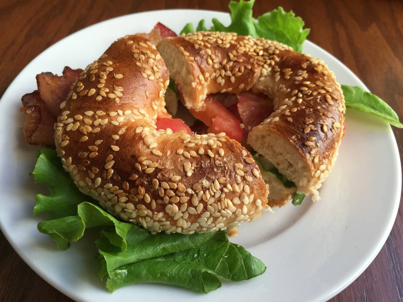 Signature sesame bagel sandwich